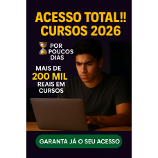 COMBO ACESSO TOTAL  2026 - ACESSO A TODOS OS CURSOS DO SITE
